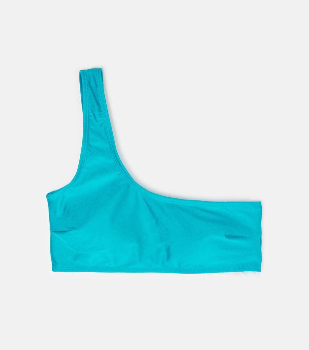 Goldie Blue One Shoulder Swim Top Size L Large NWT